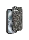 Onegif Apple iPhone 16 Plus Bright Simli Kapak - Gümüş