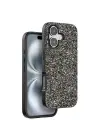 Onegif Apple iPhone 16 Plus Bright Simli Kapak - Gümüş