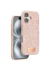 Onegif Apple iPhone 16 Plus Bright Simli Kapak - Pembe
