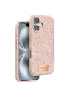 Onegif iPhone 16 Plus Bright Simli Kapak - Pembe