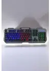 Oyuncu Klavyesi Q Klavye RGB Işıklı Mouse Hediyeli