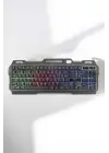 Oyuncu Klavyesi Q Klavye RGB Işıklı Mouse Hediyeli