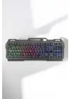 Oyuncu Klavyesi Q Klavye RGB Işıklı Mouse Hediyeli