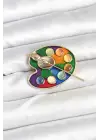 Ressam Paleti Model Broş