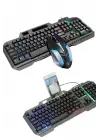 RGB Işıklı Gaming Oyuncu Klavye Q Klavye Mouse Hediyeli