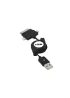 S-LINK IP-544 İphone 4 ve 5 İpad Micro Usb Siyah Şarj Kablosu