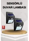 Solar Sensörlü Duvar Lambası Bahçe Lamba 20 Led Işık
