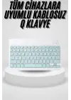 Uyumlu Kablosuz Bluetooth Şarj Edilebilir Mini Q Klavye