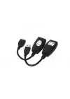 Vcom CU824 USB RJ45 Extender Plastik 45m Uzatıcı