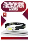 Yüksek Işıklı Şarjlı ve Sensörlü LED Kafa Lambası Kamp Lambası