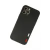 Newface iPhone 12 Pro Max Kılıf Loop Deri Silikon - Siyah
