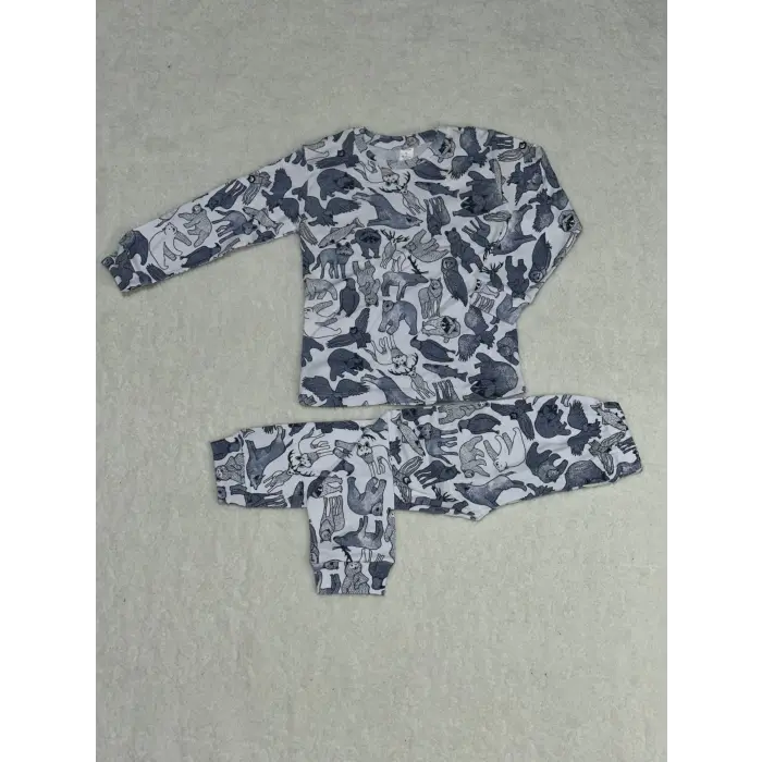 3-6 yaş alt üst pijama takımı kız çocuğu lacivert