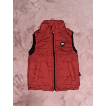 3-8 yaş cepli şişme yelek erken çocuk bordo
