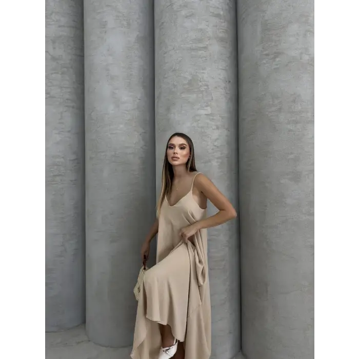 Aerobin uzun elbise bej pt