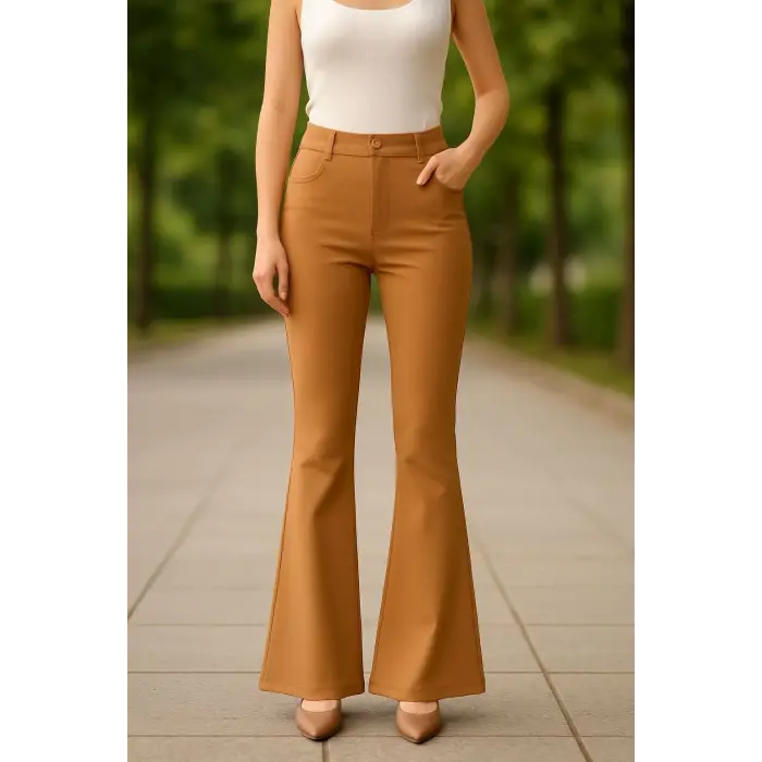 Atlas palazzo pantolon kamel