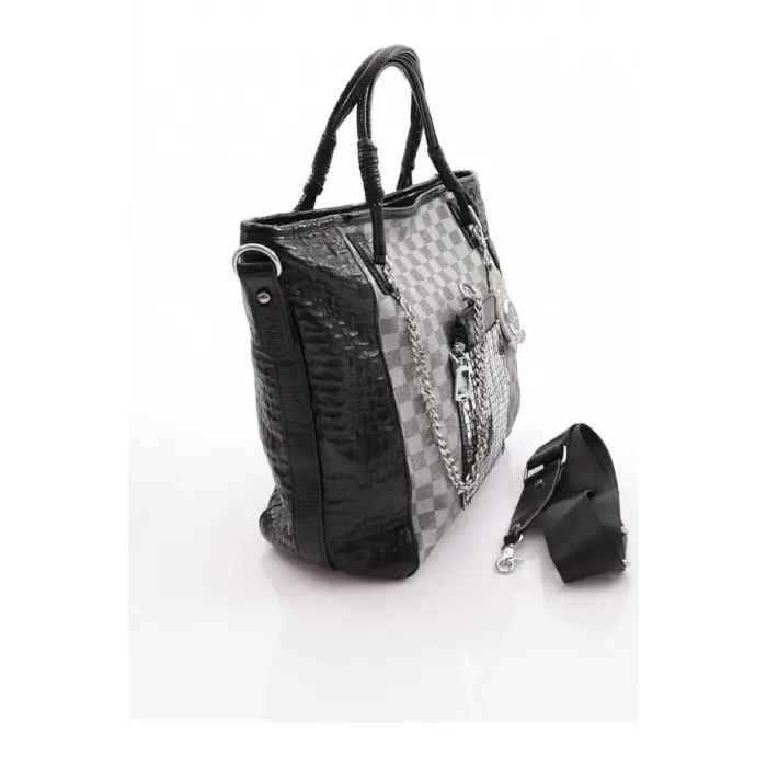 Avaj Siyah Cilt Omuz Çantası