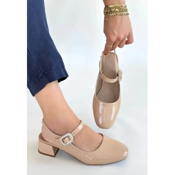 Gowe Nude Rugan Topuklu Ayakkabı