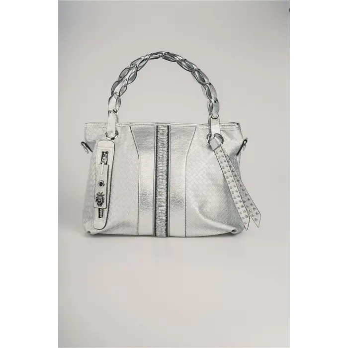 Jaxe Gri Cilt Omuz Çantası