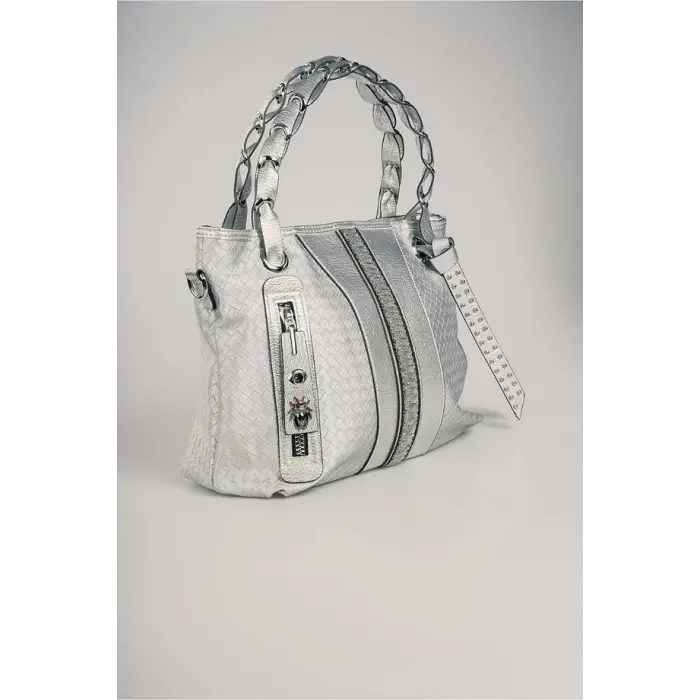 Jaxe Gri Cilt Omuz Çantası