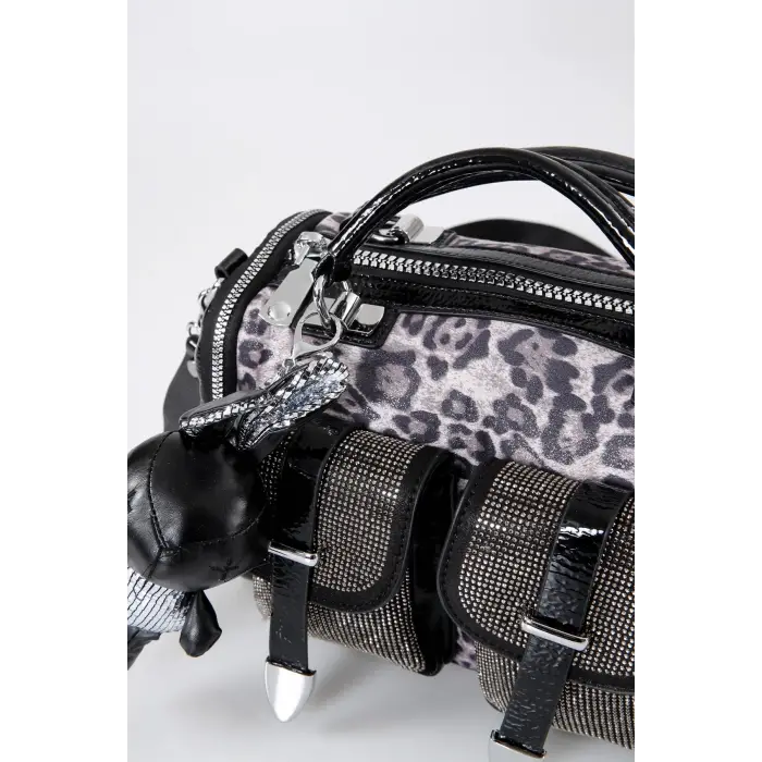 Kiwer Siyah Cilt Omuz Çantası