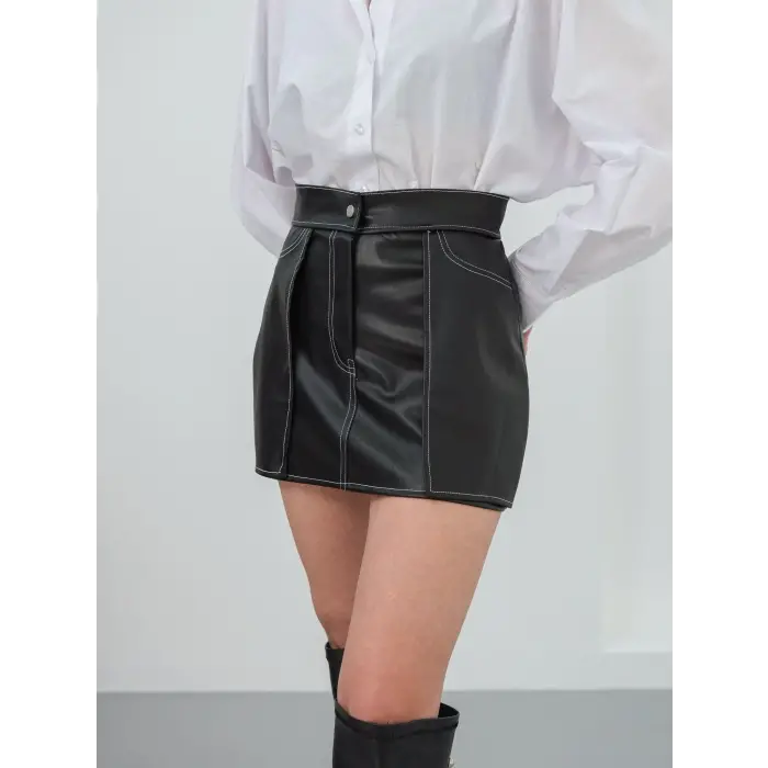 Kontrast deri etek siyah w260015