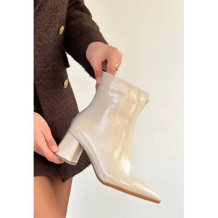 Mosy Bej Rugan Topuklu Bot