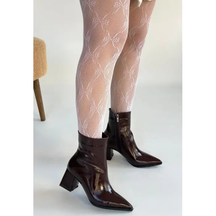 Mosy Bordo Rugan Topuklu Bot