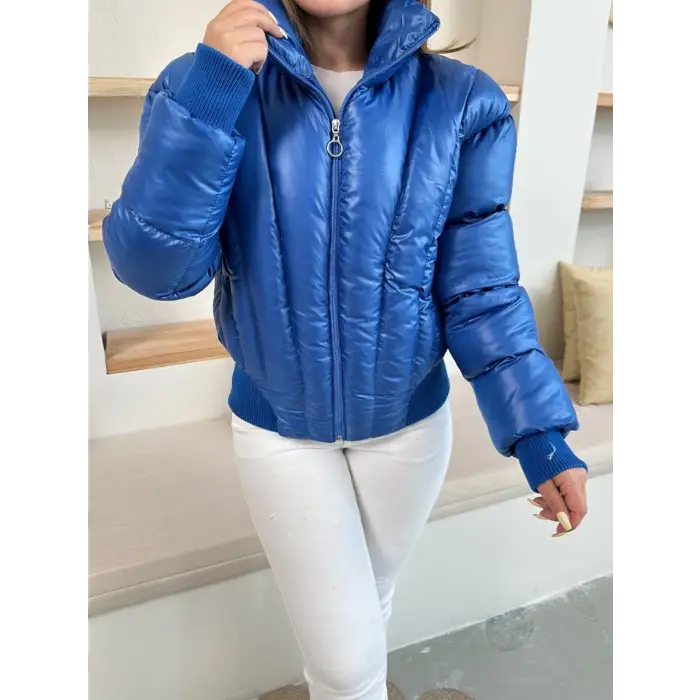 Puffer kısa mont mavi st25534