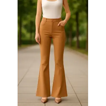 Atlas palazzo pantolon kamel