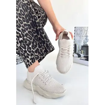 Henta Bej Triko Bağcıklı Spor Ayakkabı