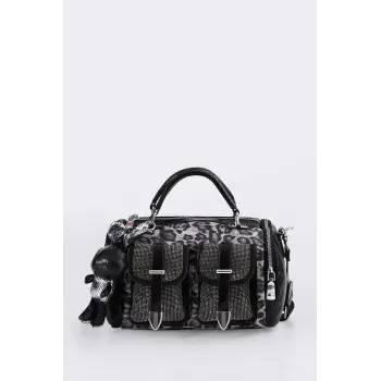 Kiwer Siyah Cilt Omuz Çantası