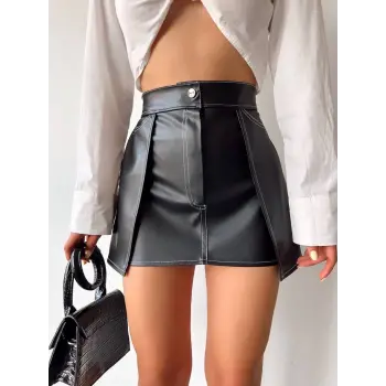 Kontrast deri etek siyah w260015