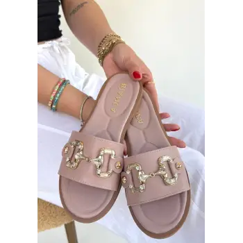 Toha Pudra Cilt Tokalı Terlik