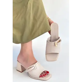 Ziva Bej Cilt Topuklu Terlik