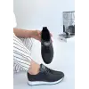 Fiert Siyah Cilt Bağcıklı Spor Ayakkabı