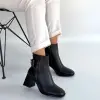 Kanda Siyah Cilt Topuklu Bot
