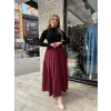Kraş etek bordo