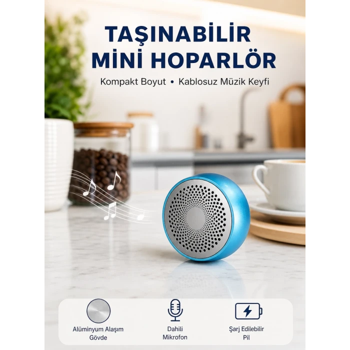 10W Güçlü Stereo Bluetooth Hoparlör – 360° Surround Ses Deneyimi Yeni Nesil
