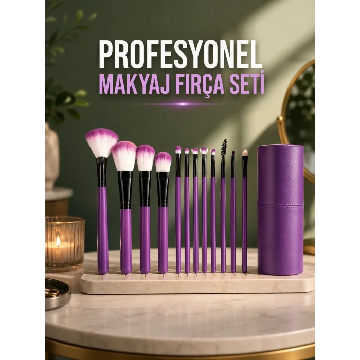 12 PARÇA PROFESYONEL MAKYAJ FIRÇA SETİ