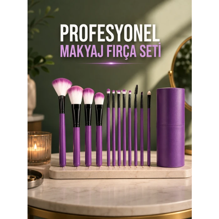 12 PARÇA PROFESYONEL MAKYAJ FIRÇA SETİ