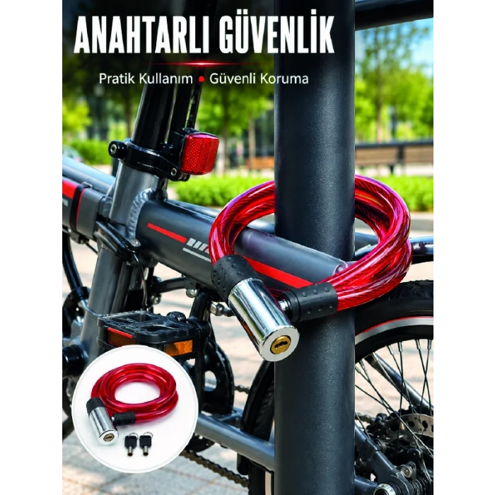 15 mm Kalın Çelik Halat ile Bisikletiniz İçin Güvenli Koruma
