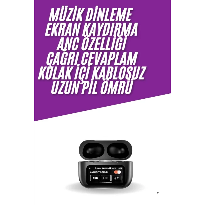 2025 Model Bluetooth Kulaklık Dokunmatik Ekran Yüksek Ses Kalitesi Yeni Nesil
