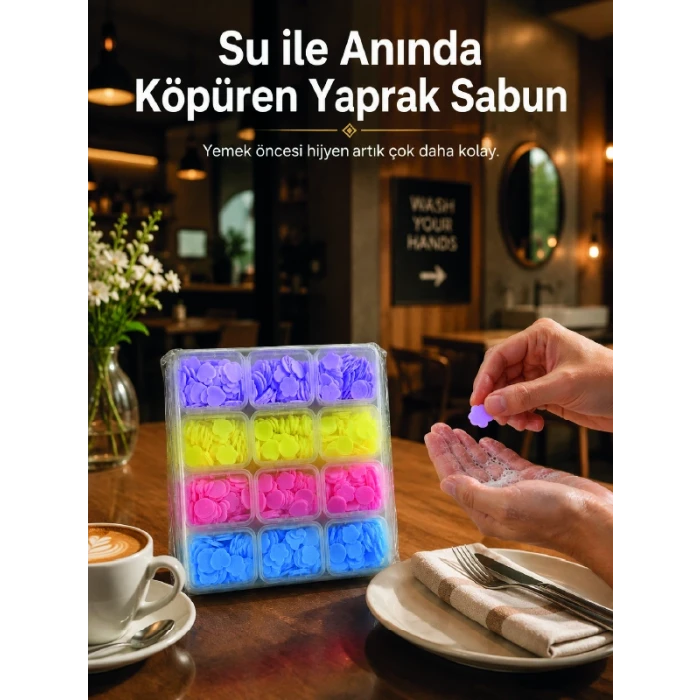 24 Adet Taşınabilir Yaprak Sabun Kutusu