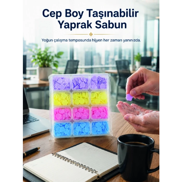 24 Adet Yaprak Sabun ile Pratik Hijyen
