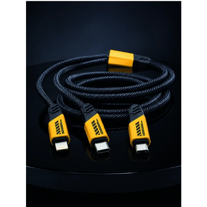 240W 3ü 1 Arada Hızlı Şarj Kablosu USB Type-C Lightning Micro USB