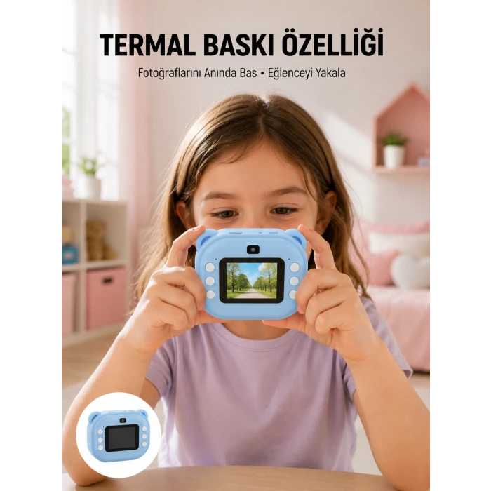 24MP HD Şipşak Kamera – Termal Baskılı, Çift Lensli HD