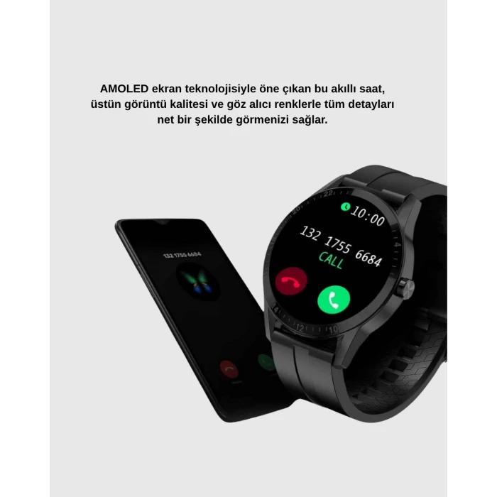 3 Kordonlu AMOLED Akıllı Saat – Sağlık Takipli