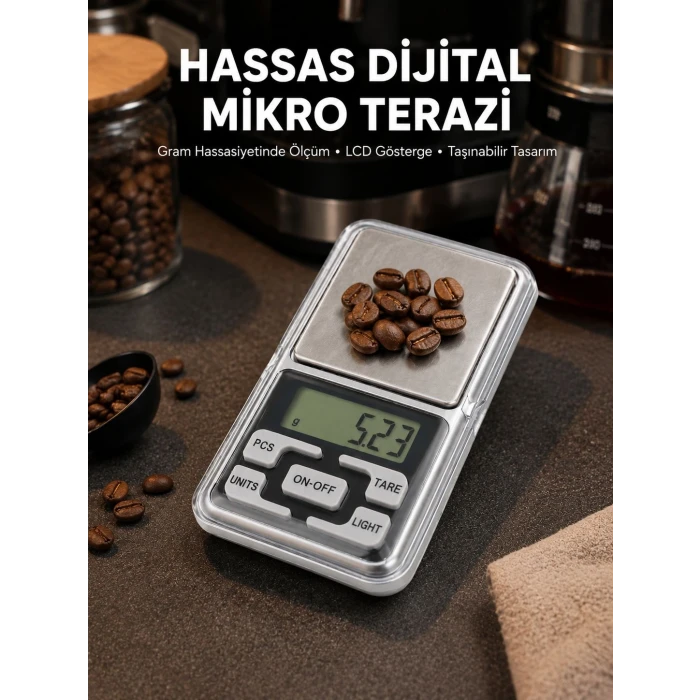 300 Gr Hassas Cep Terazisi Mavi Işıklı LCD Ekranlı Yeni Nesil