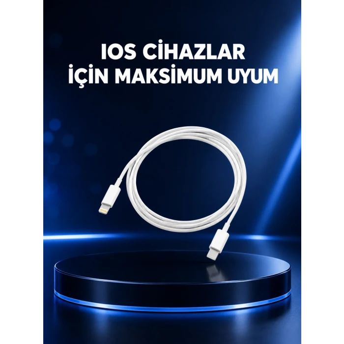 30W Type-C Lightning Hızlı Şarj Kablosu 1.2m iPhone Uyumlu