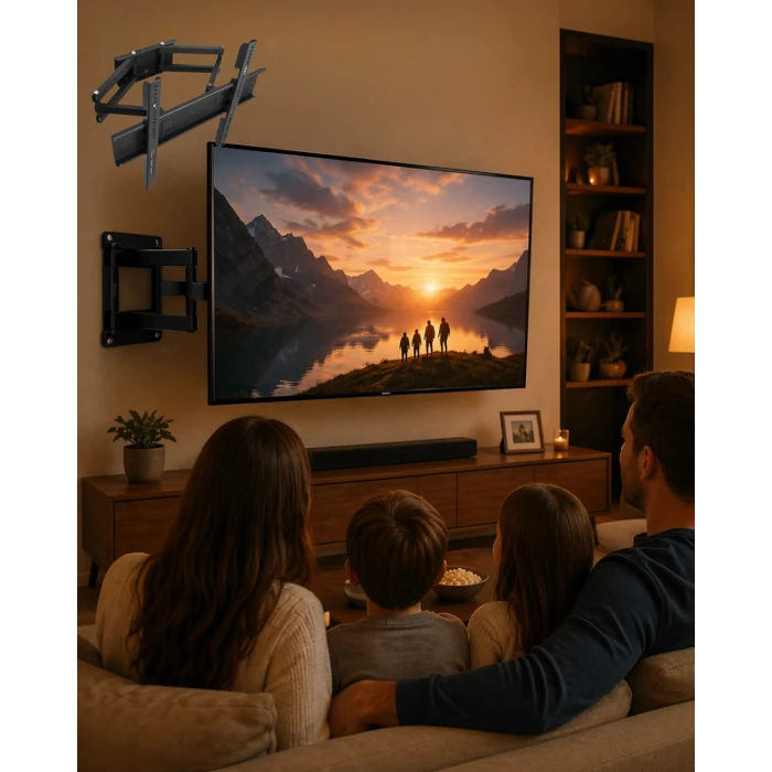 32 55 İnç Ayarlanabilir TV Askı Aparatı Güçlü Duvar Tipi Askı